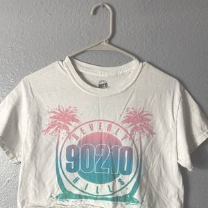 90210 Beverly Hills cropped 90s tee shirt small